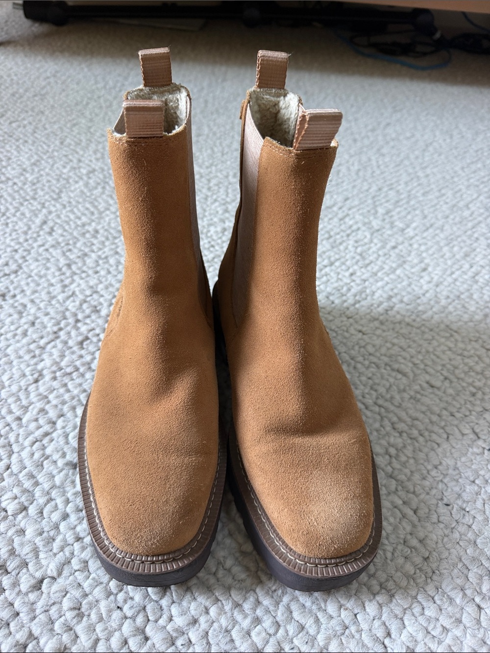 Sam  Edelman  Suede Chelsea Boots in Tan 7.5